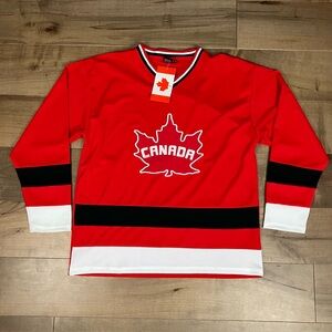 Vintage Sofari Collections Canada Hockey Jersey Men’s Size XL Red & White Leaf